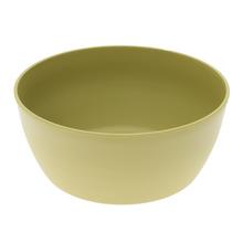 Dizajnová misa v olivovej farbe s priemerom 30 cm a výškou 13,5 cm.