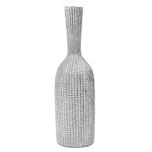 Váza polyrez v čierno-bielej farbe s moderným dizajnom.