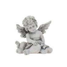 Sivý anjel sediaci so srdiečkom