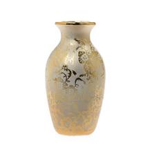 Keramická váza na suché aranžovanie v zlatej farbe.