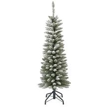 Úzky vianočný stromček Pencil so snehom.