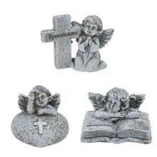 Súprava smútočných anjelov v sivej farbe.