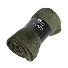 Zelený prehoz s textúrou, rozmer 180x130 cm.