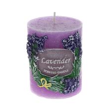 Fialová sviečka s levanduľou