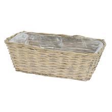 Šedý prútený obal na kvety