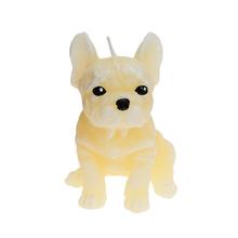 Figúrka psa buldoga v krémovej farbe.