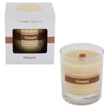 Sviečka Simani v skle s prírodným voskom.