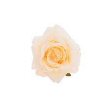 Umelá ruža krémová s priemerom 6 cm.