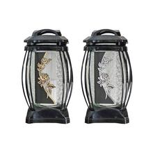 Náhrobné sviečky s plastovou ružou, 13x30cm.