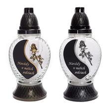 Kahanec so vzorom s nápisom Navždy v našich srdciach.