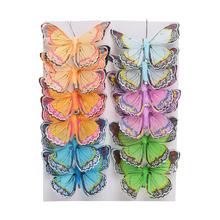 Farebné motýle na klipe, 12 kusov.