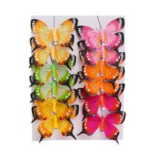 Farebné motýle na klipe, sada 12 kusov.