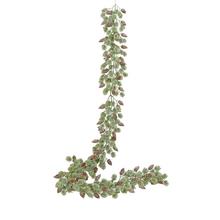 Girlanda z cédrových šišiek s umelou zeleňou, dĺžka 175 cm.