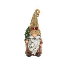 Santa so stromčekom v hnedo-zeleno-bielej farbe.