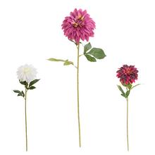 Umelé kvety Dália mix, 3 kusy, rôzne farby.
