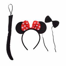 Karnevalový set Miška čierna s ušami a mašľou