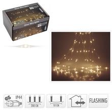 LED svetielka na drôte, kaskáda s teplou bielou farbou, 200 LED.