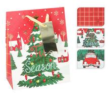 Vianočná taška s motívom stromčeka a nápisom 'It's the Season'.