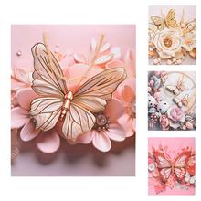 Darčeková taška s kvetmi a motýľmi.