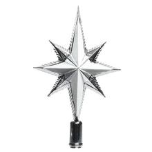 Strieborná hviezda z polystyrénu na vianočný stromček.