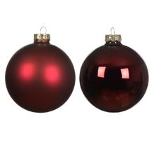 Vianočné guľe sklenené v lesklej a matnej bordó farbe.