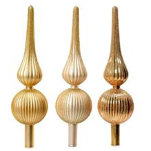 Zlaté sklenené špic na vianočný stromček