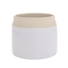 Biely keramický obal na kvetináče