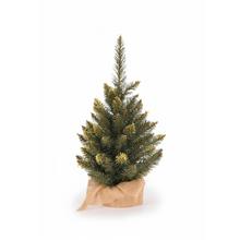 Vianočný stromček zaťažený zlatý s výškou 50 cm.