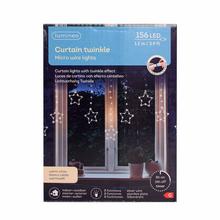 LED závesné svetlá s hviezdami, teplá biela, vonkajšie použitie.