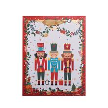 Vianočná taška s motívom orchesteru a girlandami.