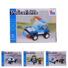 Stavebnica POLÍCIA, MIX s policajným autom.