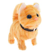 Plyšová mačka s modrými očami a čiernym golierom