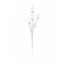 Strieborný konár s kryštáličkami, 55 cm