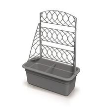 DBLO600 KVETINÁČ S PERGOLOU ŠEDÝ KAMEŇ  š.58XV.SETU78CM