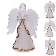 Sviečka s anjelom a bielymi krídlami, LED svetlo.