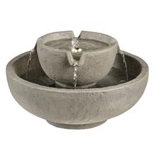 Dvojvrstvová misa fontána so solárnym pohonom.