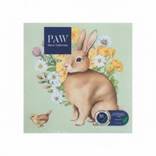 Servítky s potlačou zajačika a kvetov, 33x33 cm, 20 ks.