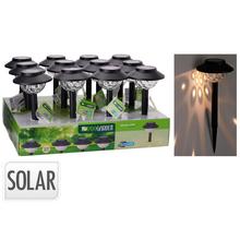 Solárne LED svetlo zápich s výškou 35 cm.