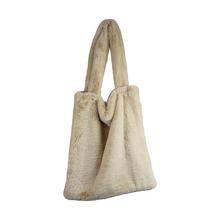 Béžová taška z umelej kožušiny