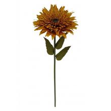 Umelá kvetina Gerbera XXL v hnedej farbe.