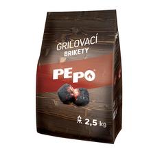 PE-PO grilovacie brikety 2,5 kg v obale.