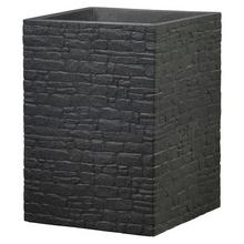 Kvetináč MURETTO HIGH v čiernej farbe s kamenným vzhľadom.