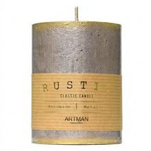 Vianočná sviečka RUSTIC PATINA v šampanskom odtieni.