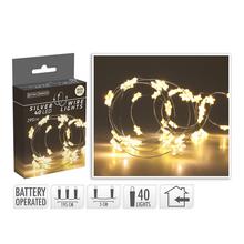 SILVER WIRE STAR 40LED WW