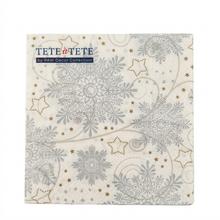 TL648000 SERVÍTKY TAT BN SNOW. SILVER 33x33 3VRT NAPKINS
